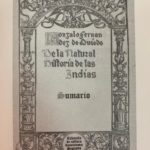 SUMARIO DE LA NATURAL HISTORIA DE LAS INDIAS