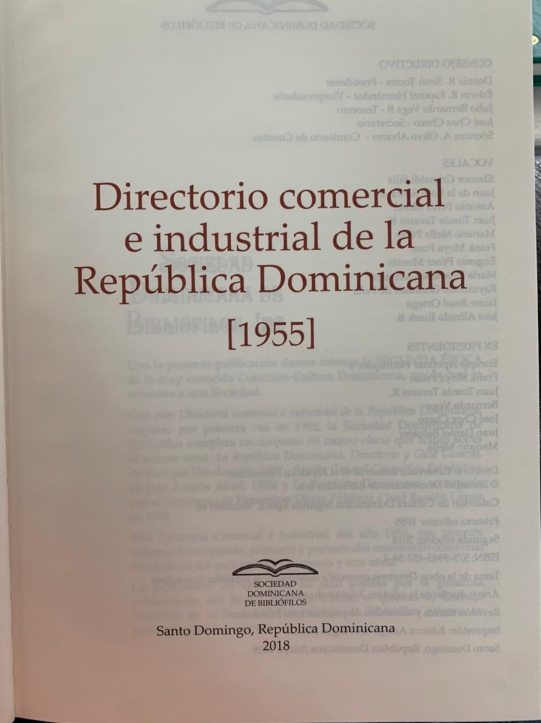 Directorio comercial e industrial de la  República Dominicana 1955