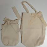 Set literario (Bolso + funda para libros + Marcapáginas) (color beige)