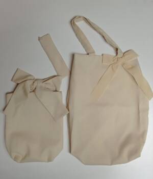 Set literario (Bolso + funda para libros + Marcapáginas) (color beige)