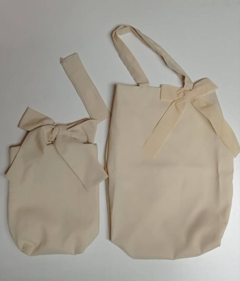 Set literario (Bolso + funda para libros + Marcapáginas) (color beige)