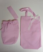 Set literario (Bolso + funda para libros + Marcapáginas) (color rosa)